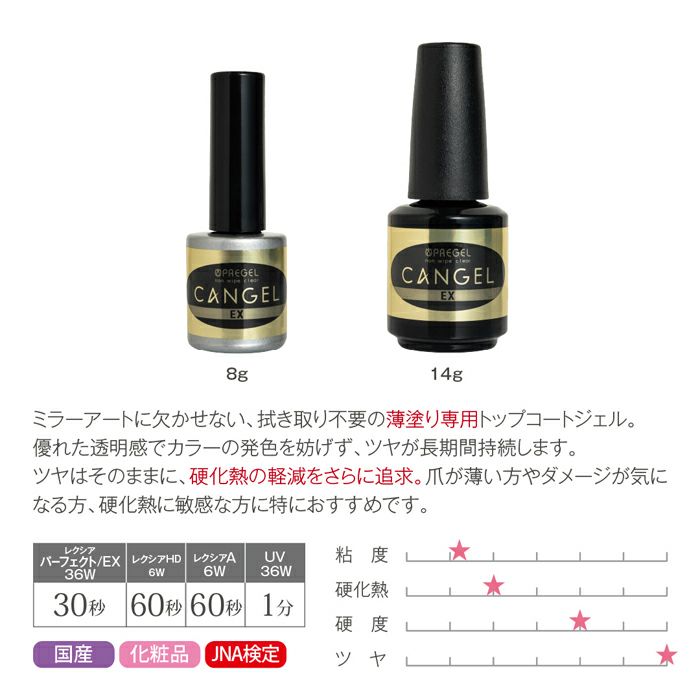 プリジェル ノンワイプクリアキャンジェルEX／8g | ジェルネイル