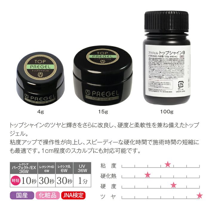 プリジェル トップシャインa／15g | ジェルネイルショップ 