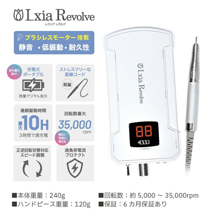 レクシアレボルブ ネイルマシーンホワイト | ジェルネイルショップ  