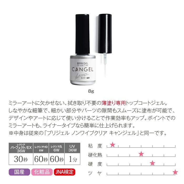 プリジェル ノンワイプクリアキャンジェル ライナー＜８ｇ＞
