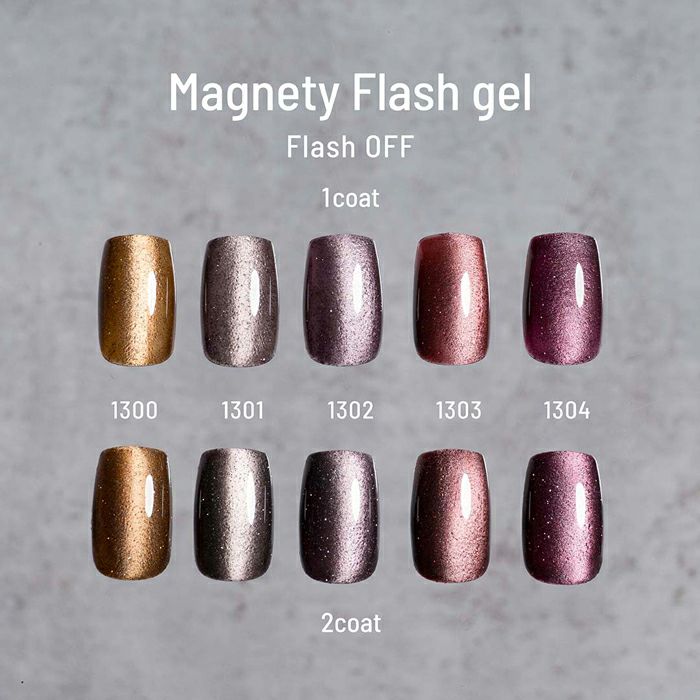 エメナ　マグネティフラッシュジェル５色セット１３００～１３０４