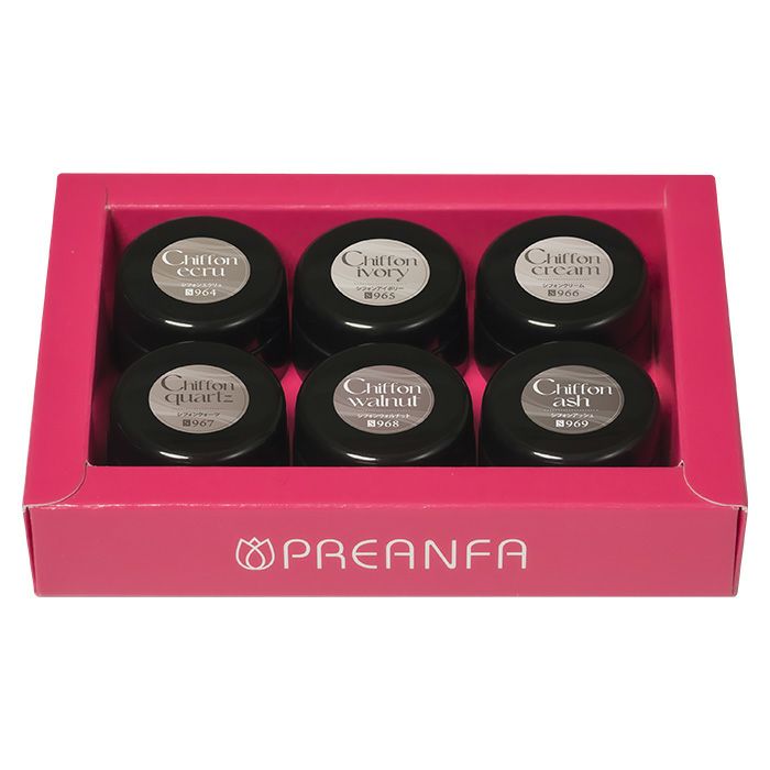 カラーEX／シルクシフォンシリーズ3g×6色セット | ジェルネイル  